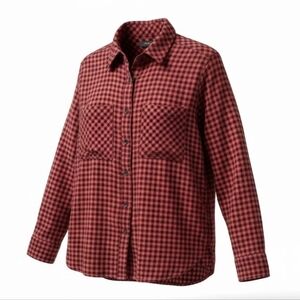 J. Crew Red and Black Checkered Casual Shirt